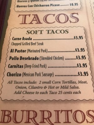 Menu photo 3 Taqueria Tepatitlan Ventura, CA