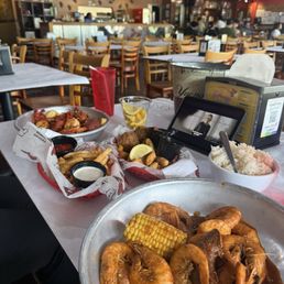 Shrimp boil With corn & sausage Shrimp & crawfish Seasoned Fries Cajun Fries Calamari Strips Boudin Balls Shrimp boil With corn & sausage Shrimp & crawfish Seasoned Fries Cajun Fries Calamari Strips Boudin Balls