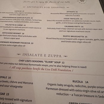 Cucina Rustica - Menu - Italian Near Me - Sedona, Arizona