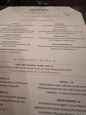 Menu photo 1 Cucina Rustica Sedona, AZ
