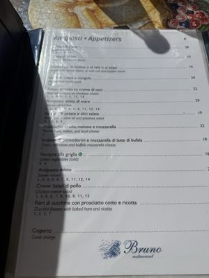 Menu photo 2 Bruno Positano, SA Menu photo 2 Bruno Positano, SA