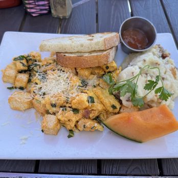 Parkhouse Eatery - Tres egg scramble - chili tofu, basil & asiago cheese (delicious!!) - Breakfast & Brunch Near Me - San Diego, California Parkhouse Eatery - Tres egg scramble - chili tofu, basil & asiago cheese (delicious!!) - Breakfast & Brunch Near Me - San Diego, California