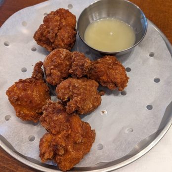 Kimchee Korean - Boneless fried chicken after we ate some. Delicious!! - Korean Near Me - Bakersfield, California Kimchee Korean - Boneless fried chicken after we ate some. Delicious!! - Korean Near Me - Bakersfield, California