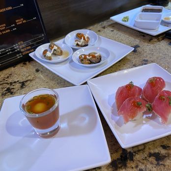 JJ Sushi - Mussels, quail egg shooter and I forgot! - Sushi Bars Near Me - Sparks, Nevada