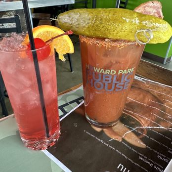 Howard Park Public House - Bloody Mary and pomegranate rum punch - Desserts Near Me - South Bend, Indiana