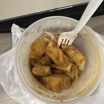 Wong Sun Hing Lung - Half eaten rice noodle with curry fish balls - Chinese Near Me - New York, New York