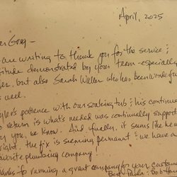 Etchart's Lakeside Plumbing, Inc - Making our customers happy and going above and beyond to get the job done right is our goal. Thank you Hampson Family!