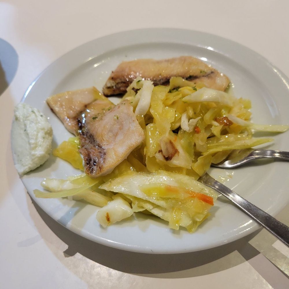 Meson Rincon De Rodri - 1st tapa- salmon I believe - Seafood Near Me - Granada, GR Meson Rincon De Rodri - 1st tapa- salmon I believe - Seafood Near Me - Granada, GR