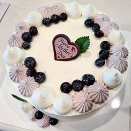 Blueberry Chiffon Cake Slice