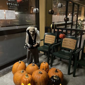 Kenichi Pacific - dog dressed as a skeleton and pumpkins - Sushi Bars Near Me - Kailua-Kona, Hawaii Kenichi Pacific - dog dressed as a skeleton and pumpkins - Sushi Bars Near Me - Kailua-Kona, Hawaii
