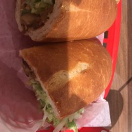 Sausage sandwich filled with yummy veggies. I did enjoy the pickled eggplant. Sausage sandwich filled with yummy veggies. I did enjoy the pickled eggplant.