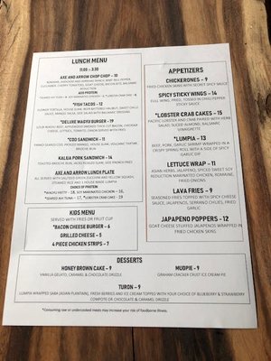 Menu photo 8 Axe & Arrow Gastropub Bremerton, WA