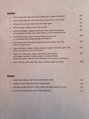 Menu photo 2 Waterfront Seafood Geelong, VIC Menu photo 2 Waterfront Seafood Geelong, VIC