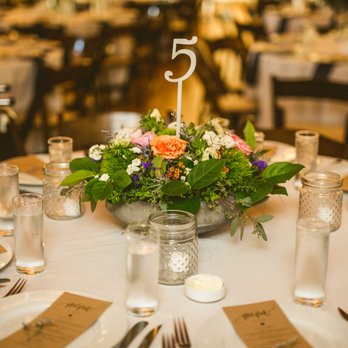 Sami's Flower Shop & Event Services - Large centerpiece with concrete bowls and hobnail glasses - Flowers & Gifts Near Me Sami's Flower Shop & Event Services - Large centerpiece with concrete bowls and hobnail glasses - Flowers & Gifts Near Me