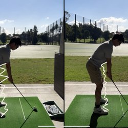 Fixing up some basics with Ethan. Great session, first lesson and first time ever golfing