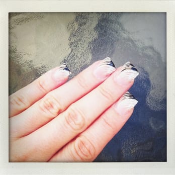 Ivy Nails - Black, silver, and white. So cute! - Nail Salons Near Me - San Diego, California Ivy Nails - Black, silver, and white. So cute! - Nail Salons Near Me - San Diego, California