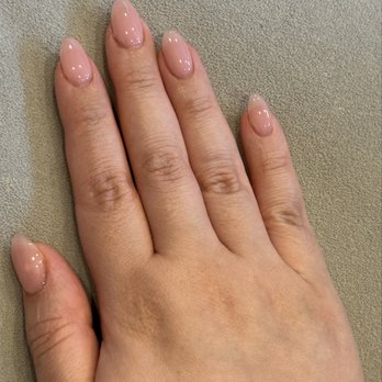 Isle PediSpa - First fill on gel x nails using gelish structure cover pink - Nail Salons Near Me - Houston, Texas Isle PediSpa - First fill on gel x nails using gelish structure cover pink - Nail Salons Near Me - Houston, Texas