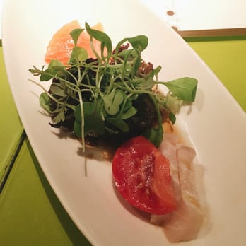 Morimoto - Omakase, course 3: sashimi salad with salmon, swordfish and greens - Japanese Near Me - Philadelphia, Pennsylvania