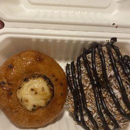 Creme brûlée and a coconut chocolate