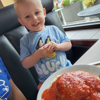Caffé DaVinci - Kids spaghetti with meatball and marinara sauce. - Italian Near Me - Columbus, Ohio Caffé DaVinci - Kids spaghetti with meatball and marinara sauce. - Italian Near Me - Columbus, Ohio