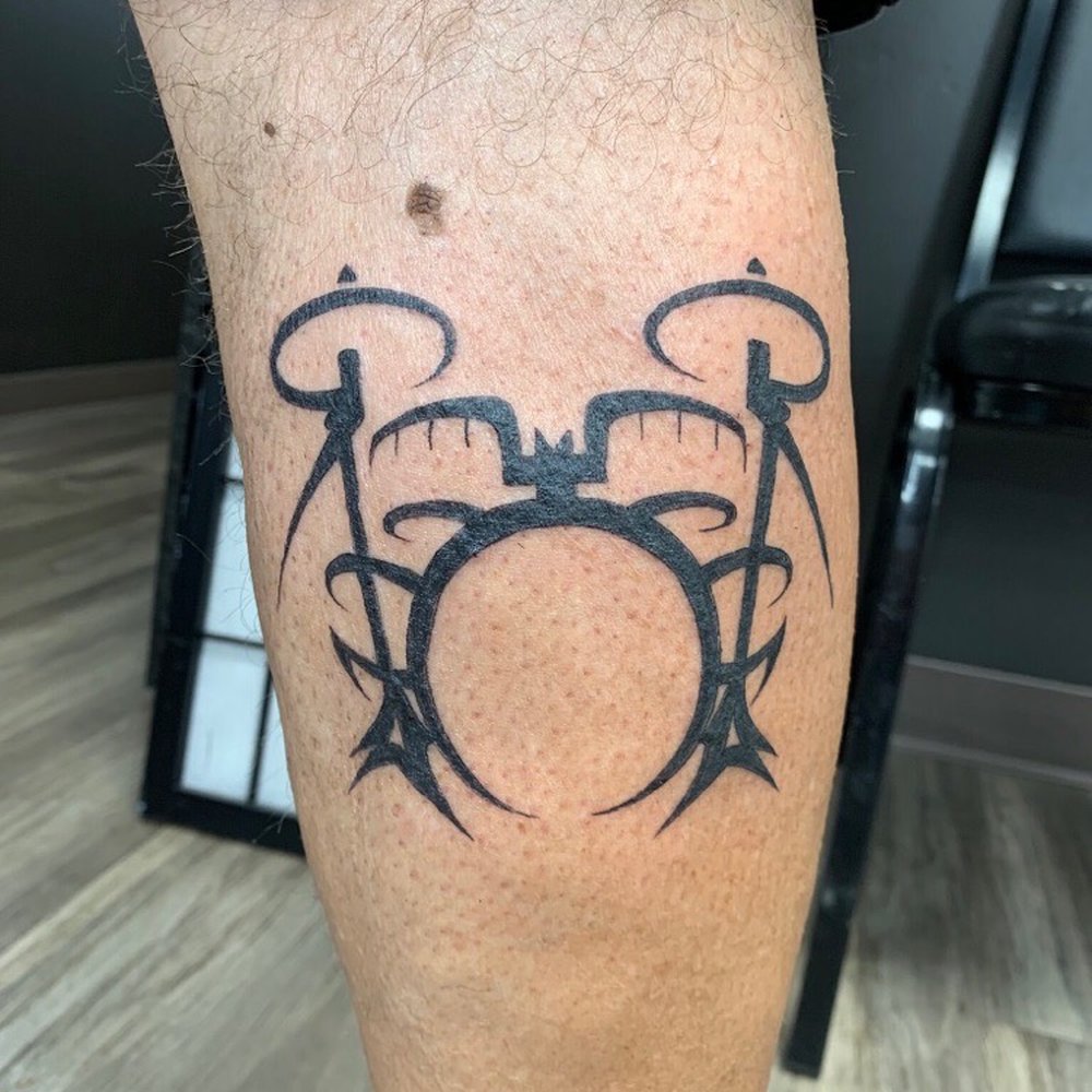 Drum set tattoo Drum set tattoo