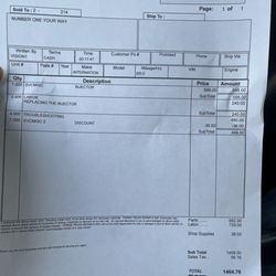 Ferris Truck Repair And Services - Final amount. Additional amount added. Not initially discussed or approved.