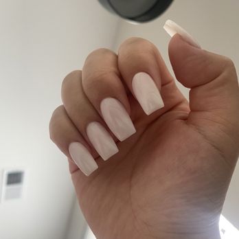 Hello Nails - Nails by Mia (milky white powder) $55 +tax - Nail Technicians Near Me - Olathe, Kansas