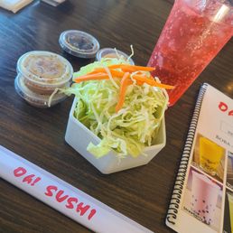 side salad and shirley temple :) side salad and shirley temple :)