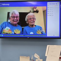 Labcorp - Showing who has checked in on the right of the screen