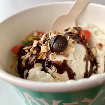 Davey's Ice Cream - I had vanilla, M&M's, Coconut, Chopped Peanuts and Hot Fudge. So good! 07/24/24 - Ice Cream & Frozen Yogurt Near Me - New York, New York Davey's Ice Cream - I had vanilla, M&M's, Coconut, Chopped Peanuts and Hot Fudge. So good! 07/24/24 - Ice Cream & Frozen Yogurt Near Me - New York, New York