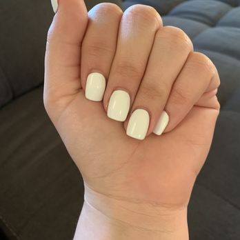 Envy Nail Spa - White acrylic mani - Nail Salons Near Me - Pittsburgh, Pennsylvania