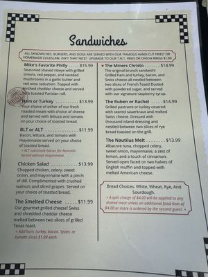 Menu photo 5 Li'l Miner Diner Gold Canyon, AZ