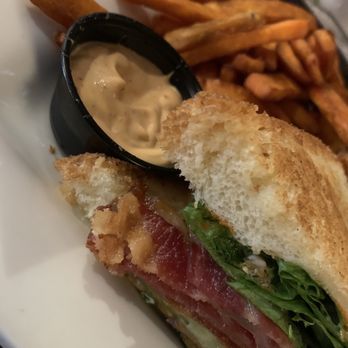 Chez Fabien - Fried Green Tomato BLT - French Near Me - Grapevine, Texas Chez Fabien - Fried Green Tomato BLT - French Near Me - Grapevine, Texas