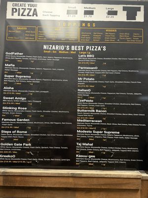 Menu photo 1 Nizario's Pizza And Grill Modesto, CA Menu photo 1 Nizario's Pizza And Grill Modesto, CA