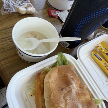 Iggy's Doughboys & Chowder House - The chowder was watery and unseasoned like the fish sandwich. I was hungry so had now choice but to eat it. - Seafood Near Me - Narragansett, Rhode Island Iggy's Doughboys & Chowder House - The chowder was watery and unseasoned like the fish sandwich. I was hungry so had now choice but to eat it. - Seafood Near Me - Narragansett, Rhode Island