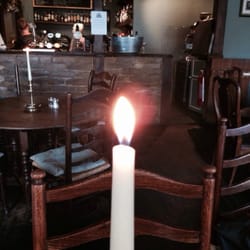 Lord Poulett Arms - Candle lit dining room
