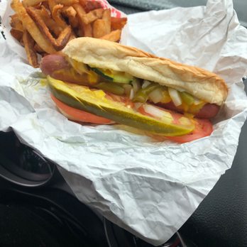 Johnny K's - Super crunchy fries and a Chicago style hotdog - Hot Dogs Near Me - Sandwich, Illinois