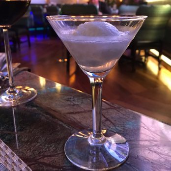 Bimini Steakhouse - Coconut sorbet palate cleanser with a champagne float - Steakhouses Near Me - Reno, Nevada