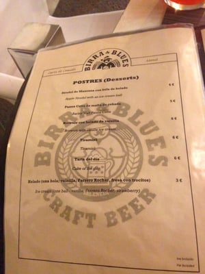 Menu photo 5 Birra & Blues Valencia, V Menu photo 5 Birra & Blues Valencia, V