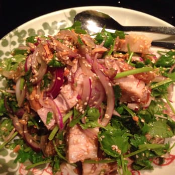 Spice Temple - Pork belly dish - salad good flavours, pork was just okay - Chinese Near Me - Sydney, NSW