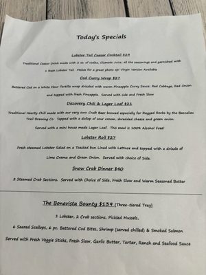 Menu photo 3 Ragged Rocks Gastropub Bonavista, NL Menu photo 3 Ragged Rocks Gastropub Bonavista, NL