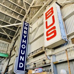 Pacific Bus Museum - Retired signs