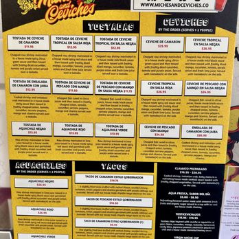 Miches and Ceviches - Menu as of 01/31/2026 - Seafood Near Me - Santa Cruz , California Miches and Ceviches - Menu as of 01/31/2026 - Seafood Near Me - Santa Cruz , California