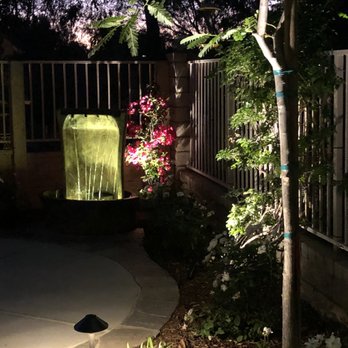 Green Pride Landscaping - The fountain with all the lights looks fantastic! - Landscaping Near Me - Santa Clarita, California