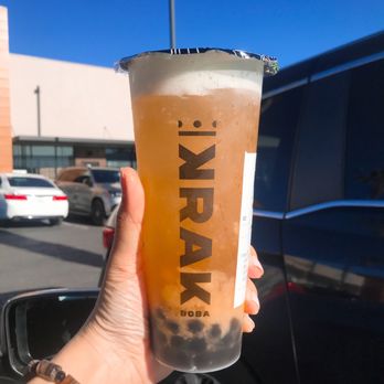 Krak Boba - Mango Green Tea w/ Boba - Bubble Tea Near Me - Temecula, California