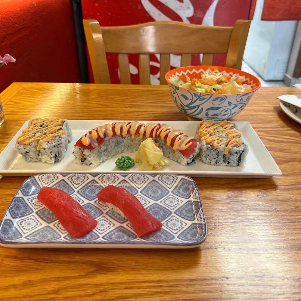 Osaka Sushi - a plate of sushi and a bowl of salad - Sushi Bars Near Me - Little Falls, New Jersey Osaka Sushi - a plate of sushi and a bowl of salad - Sushi Bars Near Me - Little Falls, New Jersey