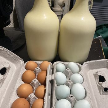 Udder Milk - 2 Glass half gal (Guernsey) A2A2 Milk and Organic Green Arucuana Eggs ( Pastured )and Brown Organic Pasture Eggs ( Higher Omega) - Farmers Market Near Me Udder Milk - 2 Glass half gal (Guernsey) A2A2 Milk and Organic Green Arucuana Eggs ( Pastured )and Brown Organic Pasture Eggs ( Higher Omega) - Farmers Market Near Me