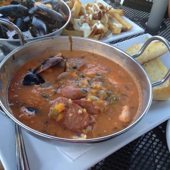 Gilnetter Pub - Cioppino - seafood stew with delicious clams, mussels, salmon, whitefish, sausage, and scallops. Recommended! - Pubs Near Me - Port Coquitlam, British Columbia