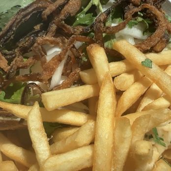 OlenaHi - brisket banh mi with upgraded truffle parm fries - Salad Near Me - Honolulu, Hawaii