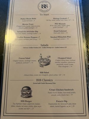 Menu photo 3 1818 American Grille Akron, OH